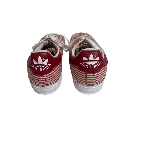 Adidas Stan Smith Red Pinstripe Striped Vulc Sneakers Size 9 - Picture 4 of 8